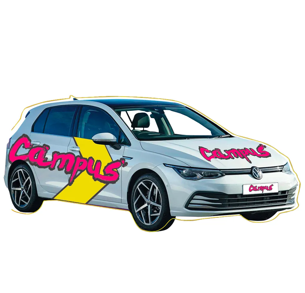 Image d'une voiture Campus pour le "Permis Auto" sur le site Campus Auto école / Moto école à Caen